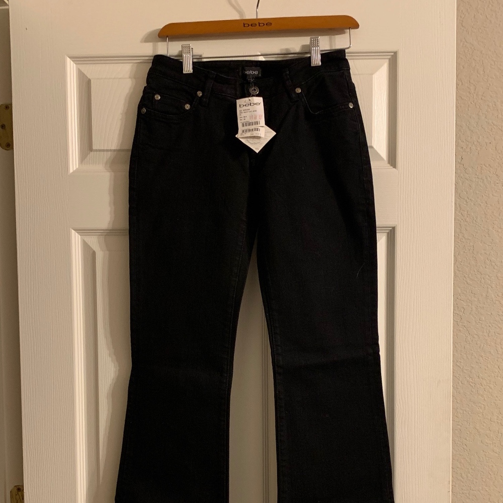 Woman's BeBe Jeans Black NWT Boot Cut Size 28